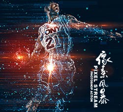 极品PS动作－像素风暴(含高清视频教程)：Pixel Stream Photoshop Action